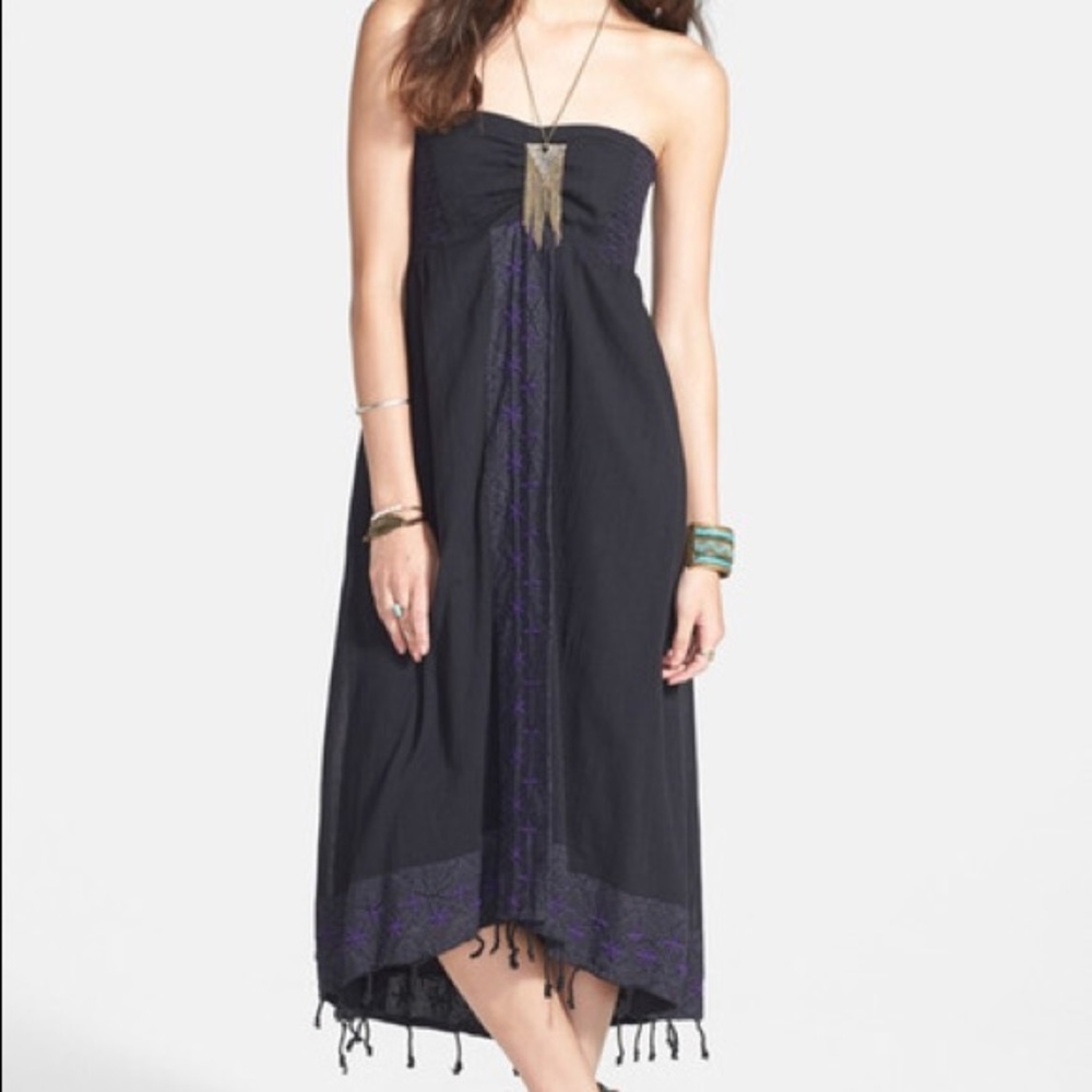 NWT Free People strapless black dress S